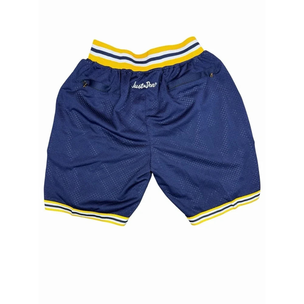 Just Don Michigan Wolverines Shorts Mens M Blue NCAA Jordan Mesh Basketball USA